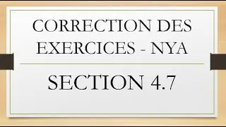 Corrections des exercices de 4.7 - Physique Mécanique