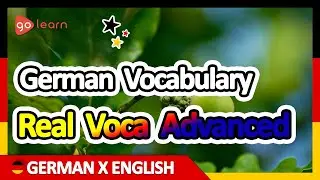 Learn German | Part 7: German Vocabulary Real Voca Advanced | Goleaen