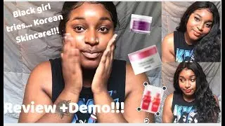 BLACK GIRL TRIES KOREAN SKINCARE AND LIP PRODUCTS | Ft. Stylekorean |2018| DiamondNicoleMakeup