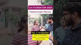 CA Foundation 2025 Paper 2 Exam Review Today😱 Easy or tough?