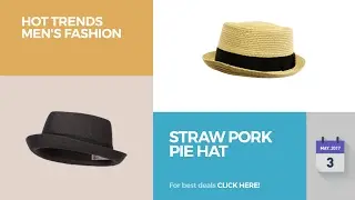 Straw Pork Pie Hat Hot Trends Men's Fashion