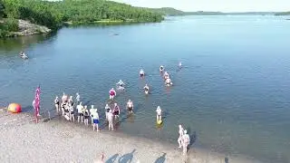2024 Island Swim | Moonlight Beach Sudbury Ontario Canada | Drone Footage