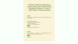 BIOD210  BIOD 210 Final Exam Latest Update 2025  2026 Genetics  Questions  Answers  Grade A  100 Cor