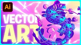 Salamander Illustration - Drawing on Paper and Vectoring in Adobe Illustrator - Speed Art