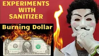 BURNING DOLLAR MAGIC WITH SANITIZER #shorts |MASKMAN SCIENTIST|