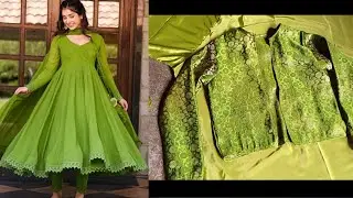 Anarkali Dress With Jacket Cutting And Stitching | Long Anarkali kurti |Jacket Cutting And Stitching