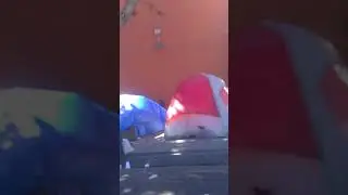 Massive homeless tent city DTLA LA Lockdown Corona virusa Los Angeles USA