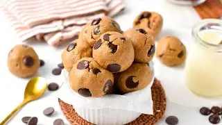 Cookie Dough Balls| No-Bake, 5 ingredients Healthy Snack