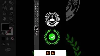How to Design Logo Ribbon Easily #logo #shorts #graphicdesign