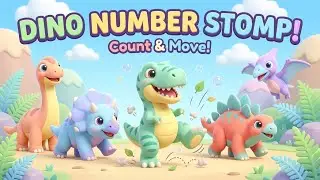 Dinosaur Number Stomp! 🦖 Counting Song for Kids | Flash Facts! Ep 10