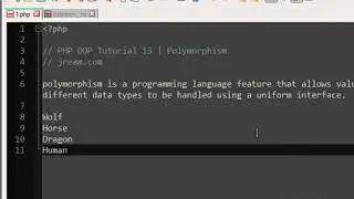 PHP Polymorphism OOP Tutorial   13
