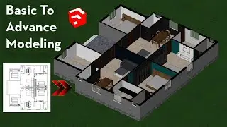 Complete SketchUp Tutorial | Import AutoCAD Plan to 3D | Walls, Doors, Windows & Interior Modeling 🚀