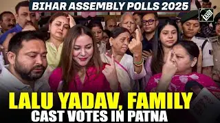 LIVE: RJD Chief Lalu Yadav, Tejashwi Yadav, family cast votes in Patna I Bihar Assembly Elections