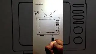 Old Tv drawing easily !! #easy #drawing #shorts #viralvideo #shortsvideo #ytshorts #tv #art #markers