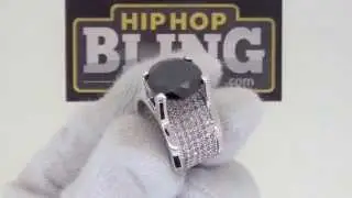 360 Eternity Bling Bling Ring With Black Center Stone