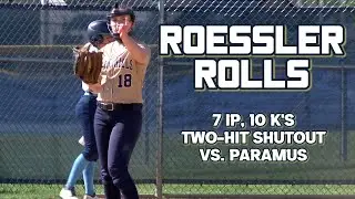 Indian Hills 7 Paramus 0 | HS Softball | Julia Roessler CG Shutout + 10 K's!