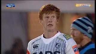 Rhys Patchell 2nd Penalty from halfway line - Glasgow Warriors v Cardiff Blues 6th Sept 2013