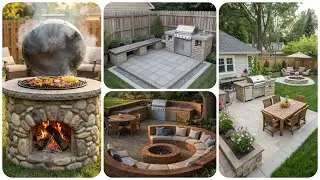 brick Outdoor Kitchen | Outdoor Kitchen with cinder blocks | Outdoor Kitchen  from red brick