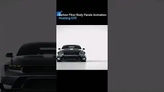 Mustang GTD Carbon Fiber Body Panels Animation #ford  #mustanggtd  #carbonfiber
