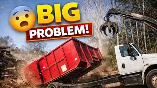 My Dump Trailer BROKE OFF While Dumping Logs… This Was Not Planned