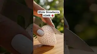 Белая Клубника ASMR | Сказочный Визуальный и Звуковой Опыт 🤍 #shorts #asmr #фруктовыйasmr