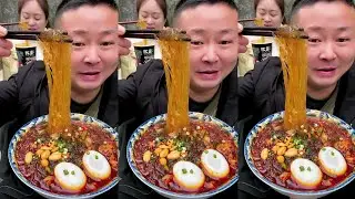 Eating With Axing Satisfying Spicy Noodles with Eggs & Braised Pork | Home Cooking Food Show