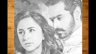 How To Draw Tere Bin Sketch Step-by-Step | Drawing Wahah Ali And Yumna Zaidi | Draw Step-by-Step