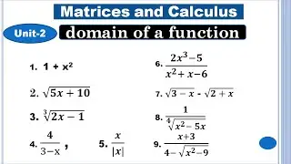MA25C01-Applied Calculus | MA3151-Matrices and Calculus| Domain of a function in Tamil