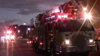 North Arlington Fire Department Ladder 3 And Rescue 5 Responding 8-12-16