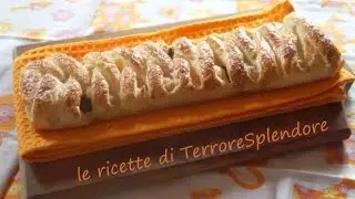 Treccia di sfoglia al cioccolato