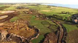 Ringk&oslash;bing K - naturprojektet tager form, dronefilm oktober 2015