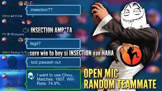 OPEN MIC RANDOM PLAYER! | LAUGHTRIP!  (SureWin na daw Nung nalaman nila Ako si iNSECTiON🤣) | MLBB