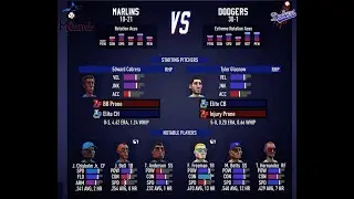 Super Mega Baseball 4 | Franchise LA Dodgers | Game 1 vs Miami Marlins | Ep 32