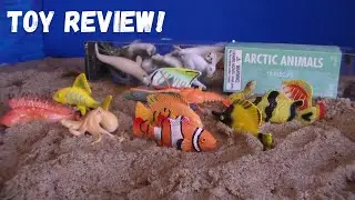 Artic SEA ANIMAL TUBE TOY Dig Up REVIEW! Fish Artic Wolf Snow Bunny Snow Owl!