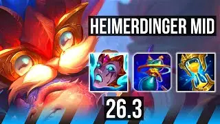 HEIMERDINGER vs IRELIA (MID) | Good KDA: 16/2/12, 53K damage | KR Master | 26.3