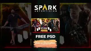 PRABHAS BIRTHDAY BANNER #shorts | Prabhas Banners | Birthday Free PSD #shortvideo | Free PSD #shorts