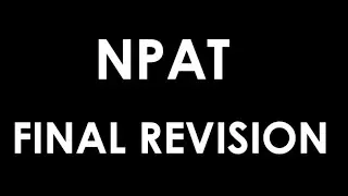 NPAT FINAL REVISION | QUICK CONCEPTS + QUESTIONS | NPAT 2021 | IPMAT 2021 | Ashish sansanwal