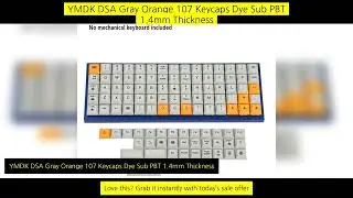 Ymdk Dsa Gray Orange 107 Keycaps Dye Sub Pbt 1.4Mm Thickness Ortholinear Xd75