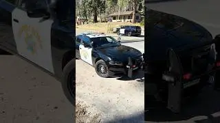 California Highway Patrol units on scene at a collision inside Yosemite National Park