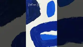 #shorts #frametvart Blue Abstract Brushstroke Shapes Minimalist Mid Century Modern Contemporary
