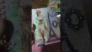 Modern - Vintage Paris inspired notebook 📒#shorts #notebook #artsandcrafts