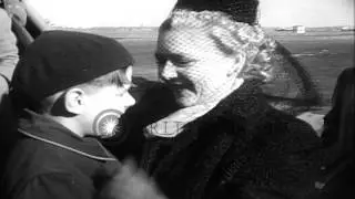 Five world war 2 orphan children adopted by motion picture and radio stars arrive...HD Stock Footage