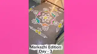 ​🌸 Markazhi Series: Day 3/30 | Beautiful Flower Kolam 🌸​