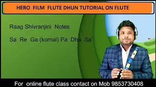 Hero Film Flute Dhun Tutorial for Beginners | Hero Movie Theme on Flute | Easy Bansuri Lesson.