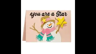 Snowman SVG Holiday Card, You Are a Star SVG, Retro Snowman Winter Card, Winter You are a Star Card