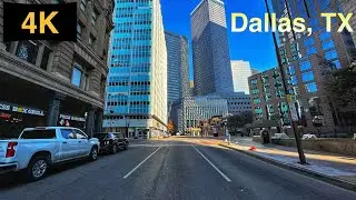 Downtown Dallas, TX Driving Tour in Winter 2024.