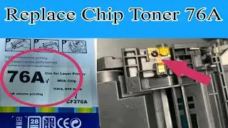 Как заменить чип-тонер HP 76A | Тонер HP LaserJet pro M404dn