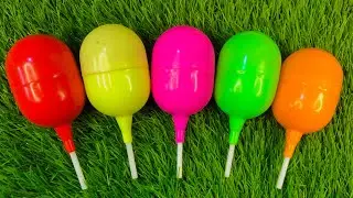 New Glitter Rainbow Lollipop Candy I Cutting| ASMR | Satisfying Video