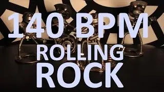 140 BPM - Rolling Rock - 4/4 Drum Track - Metronome - Drum Beat