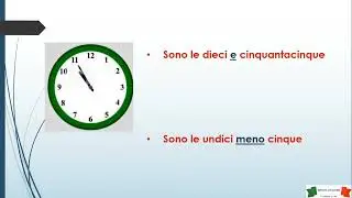 تعلم الساعة باللغة الإيطالية بسهولة  - part 2
